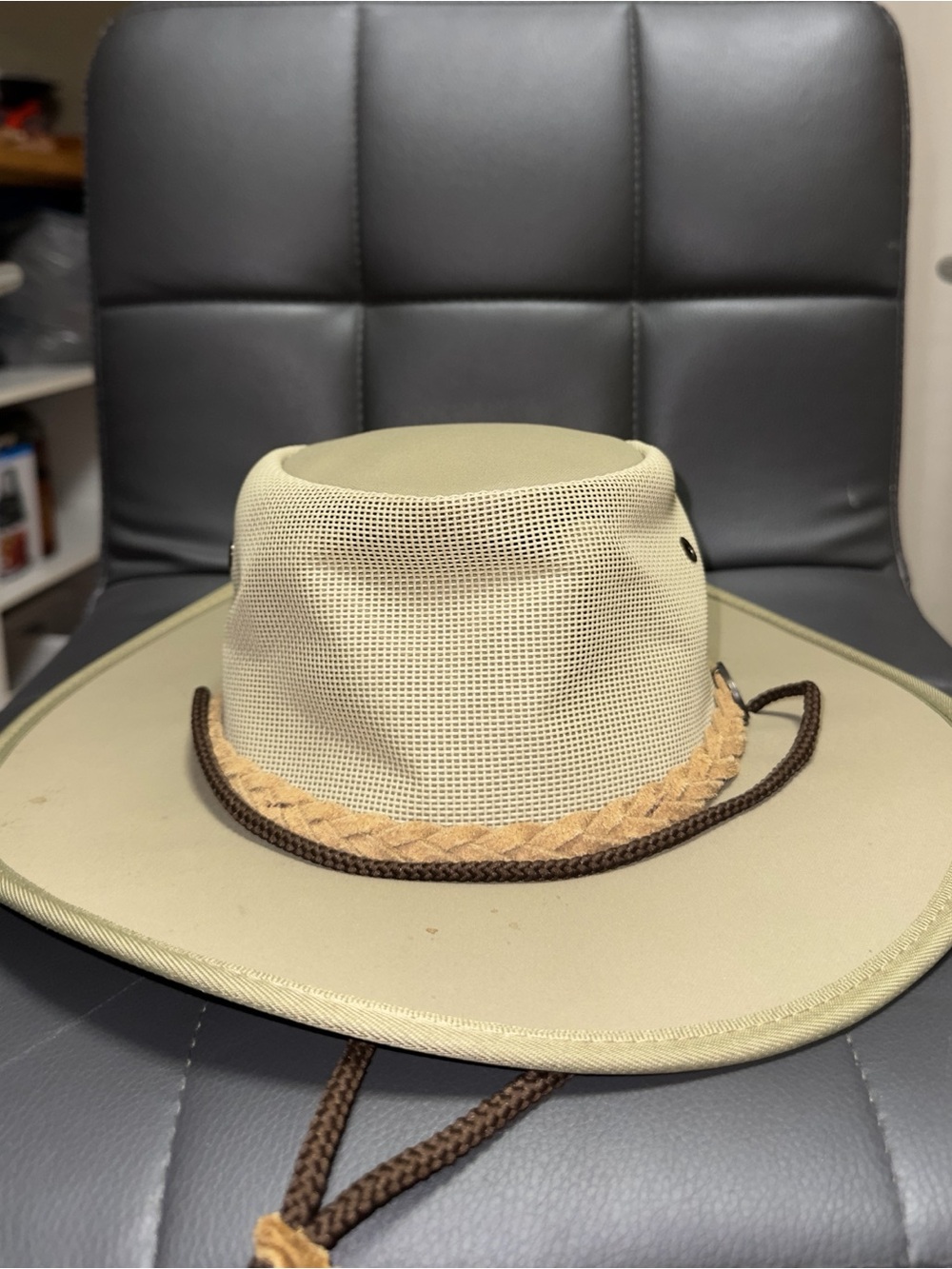 Barmah Canvas Drover Outback Hat in Khakhi